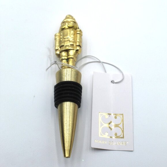 Mary Square Other - Metal Art Golden Nutcracker Soldier Wine Bottle Stopper Mary Square Item #46954